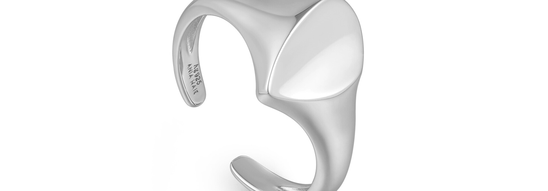 Arrow Adjustable Signet Ring - Zilver