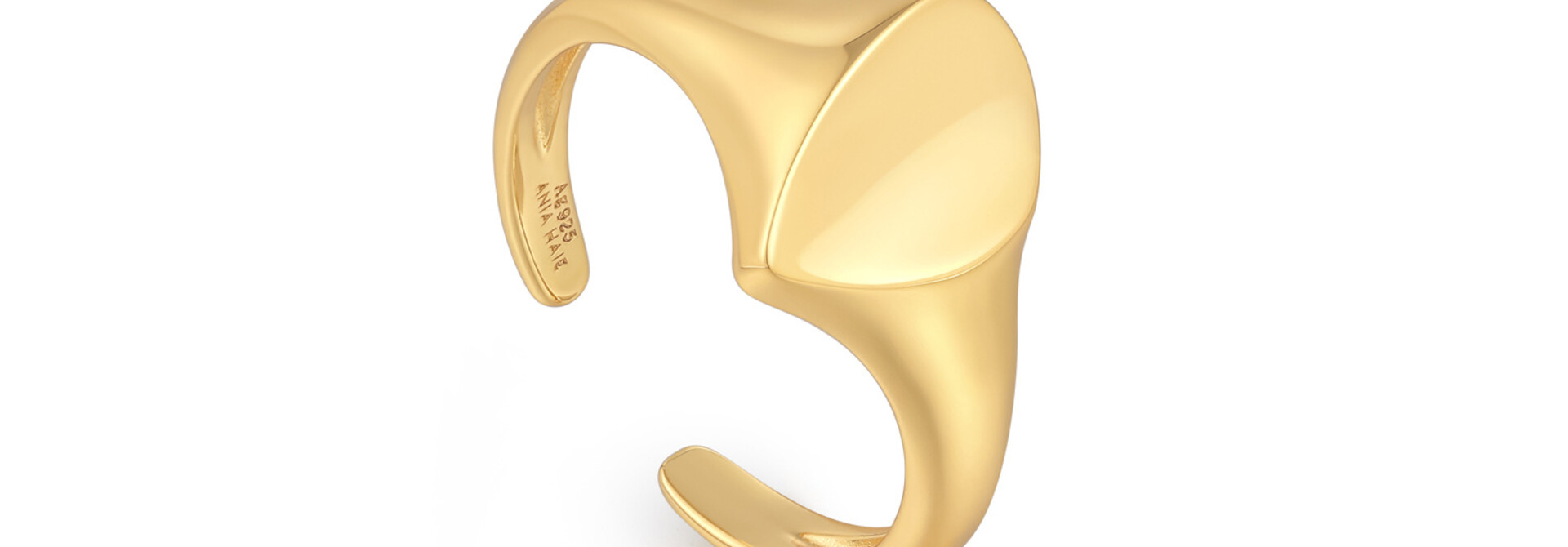Arrow Adjustable Signet Ring  - Gold plated