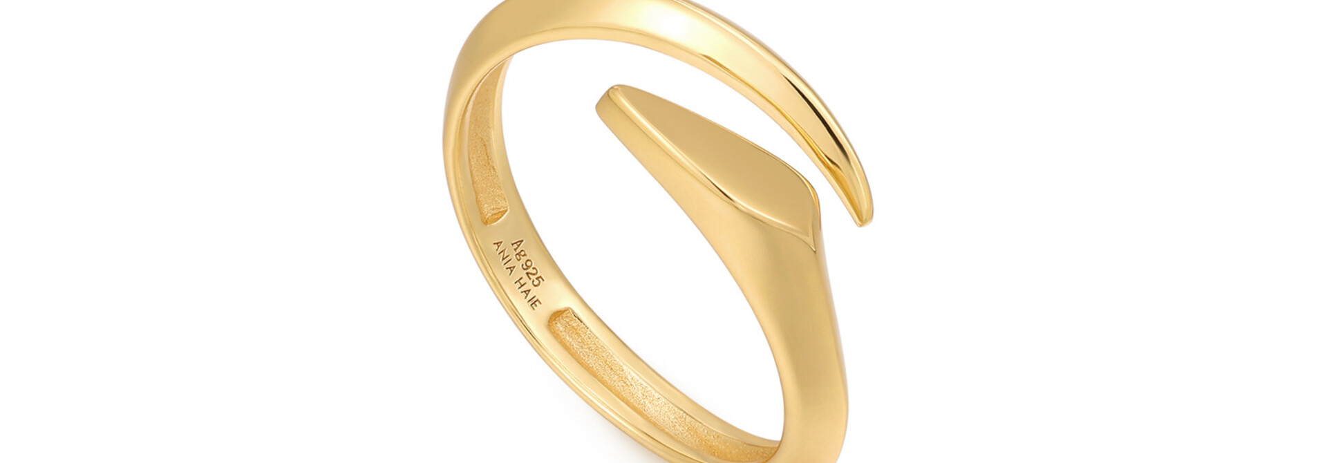 Arrow Twist Verstelbare Ring   - Gold plated