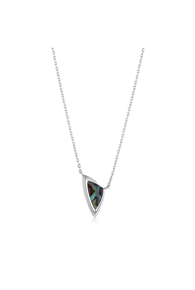 Arrow Black Mother of Pearl Pendant Necklace