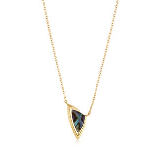 Driehoekige ketting goudverguld 50 cm
