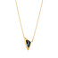 Goudvergulde driehoekige ketting 50 cm