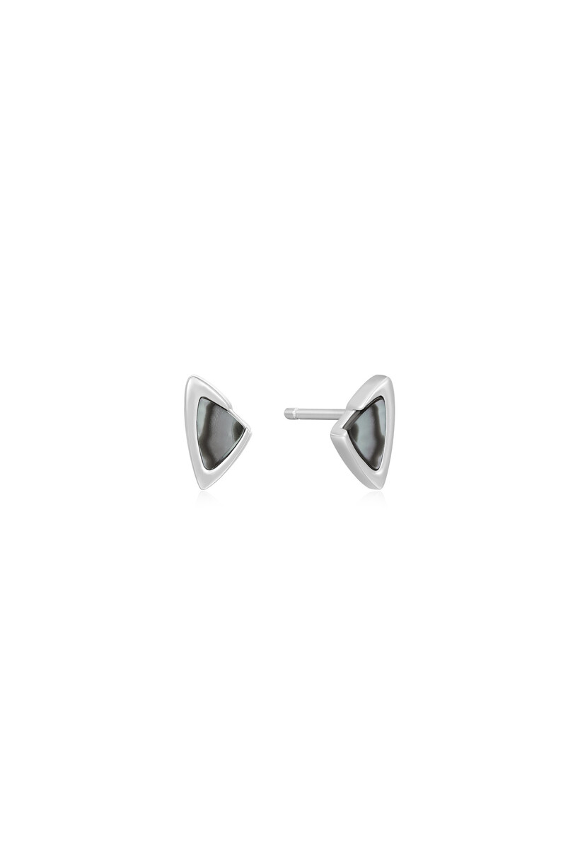 Arrow Black Mother of Pearl Stud Oorbellen