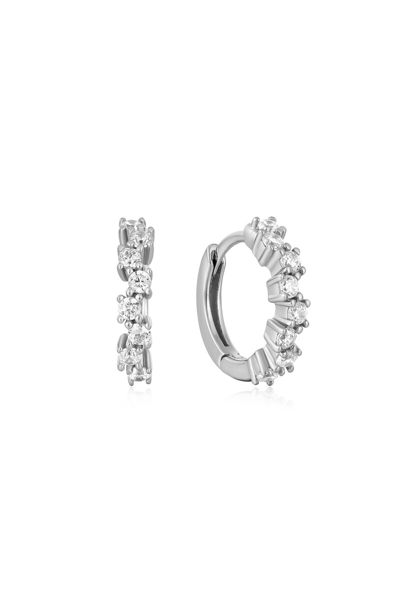 Sparkle Cluster Huggie Hoop Earrings