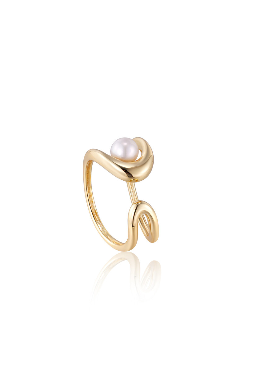 Pearl Sculpted Adjustable Ring