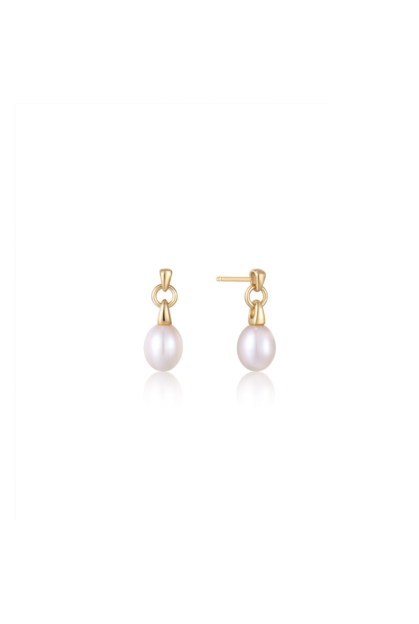 Pearl Drop Stud Earrings