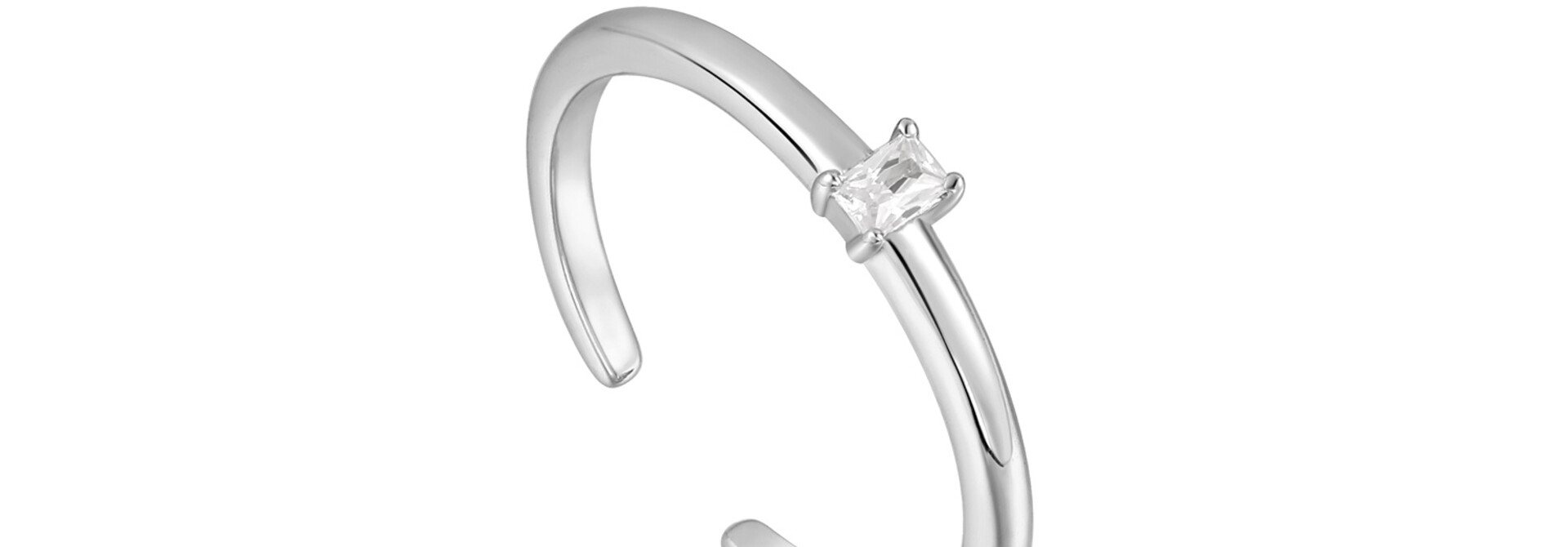 Glam Verstelbare Ring - Zilver