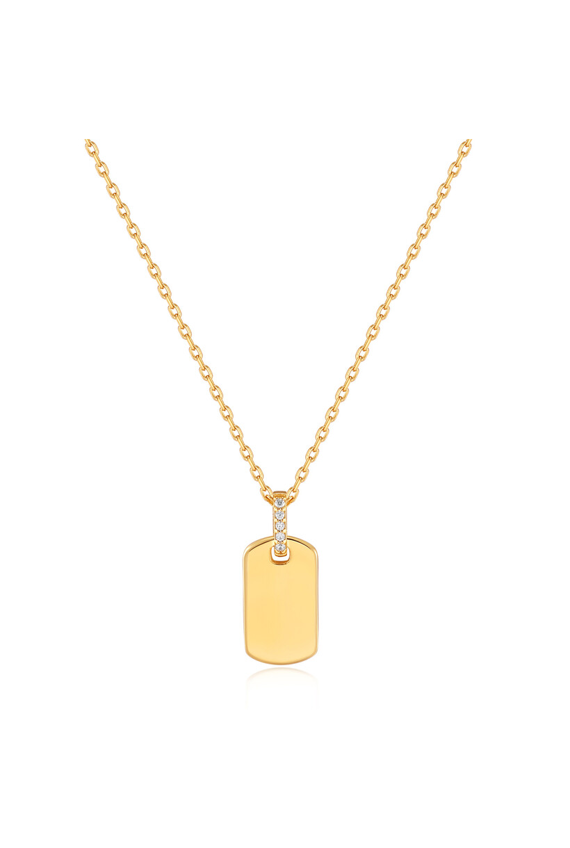 Glam Tag Pendant Necklace