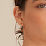 Goudvergulde oorring met zirkonia steentjes 23 mm