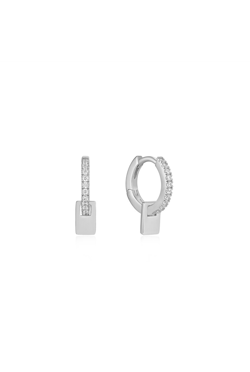 Glam Pendant Huggie Hoop Earrings
