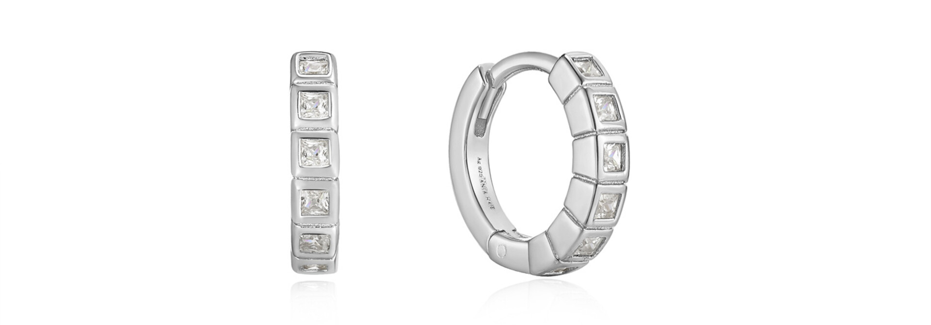 Glam Huggie Oorringen - Zilver