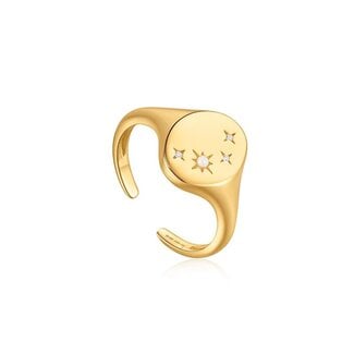 Minimalistische ring goudverguld one-size