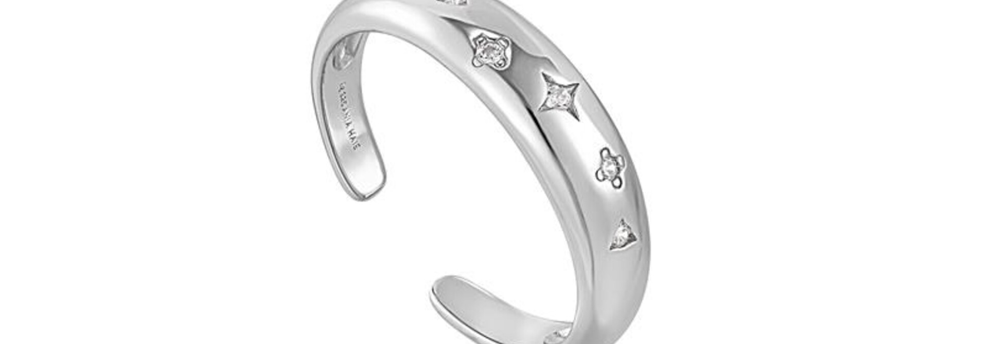 Scattered Stars Verstelbare Ring - Zilver