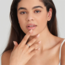 Zilveren minimalistische ring met zirkonia steentjes one-size