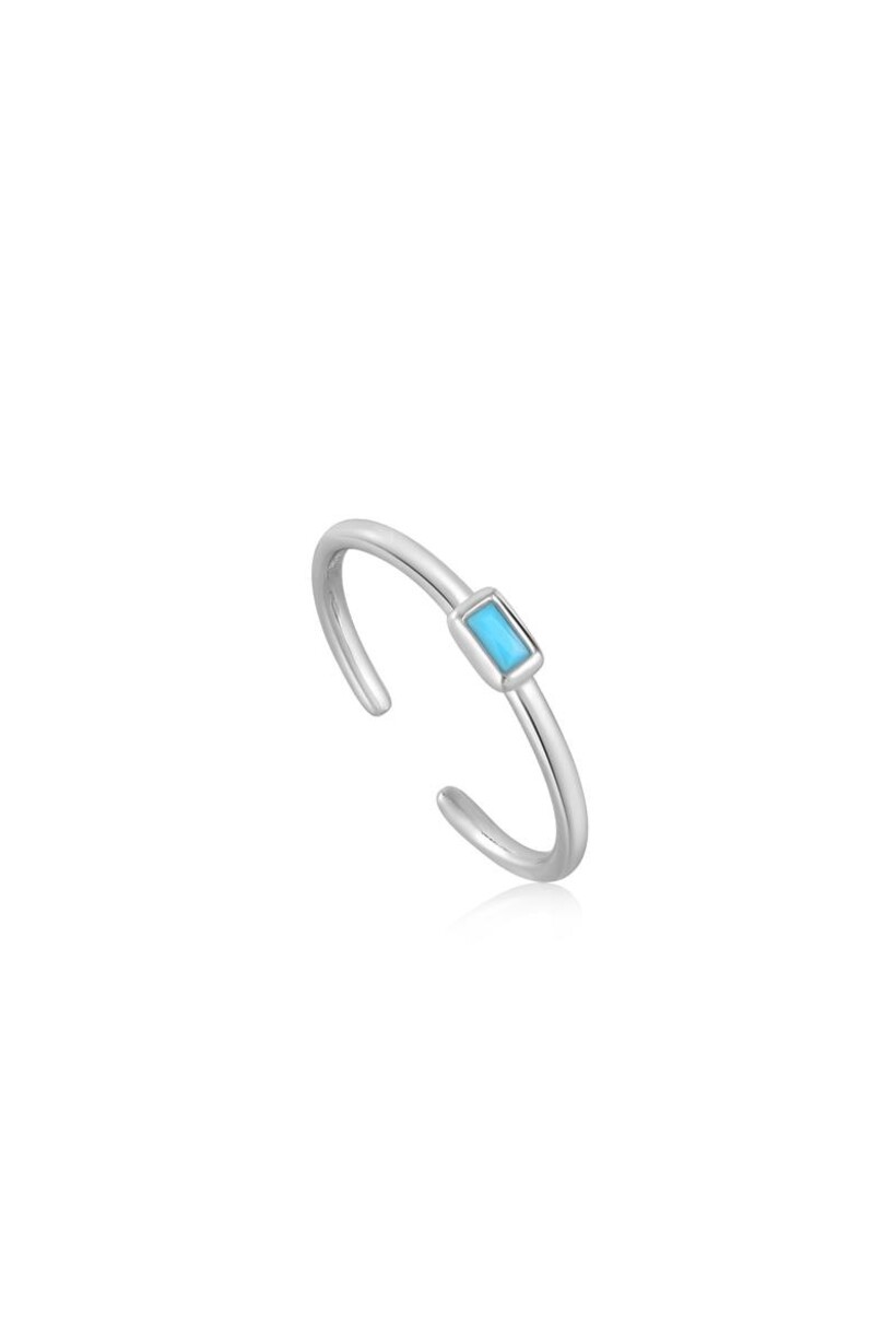 Turquoise Band Adjustable Ring