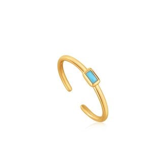 Minimalistische ring goudverguld one-size