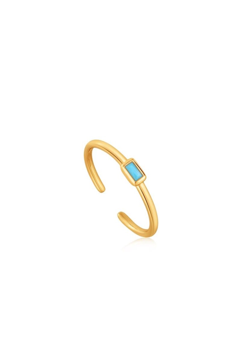 Turquoise Band Adjustable Ring