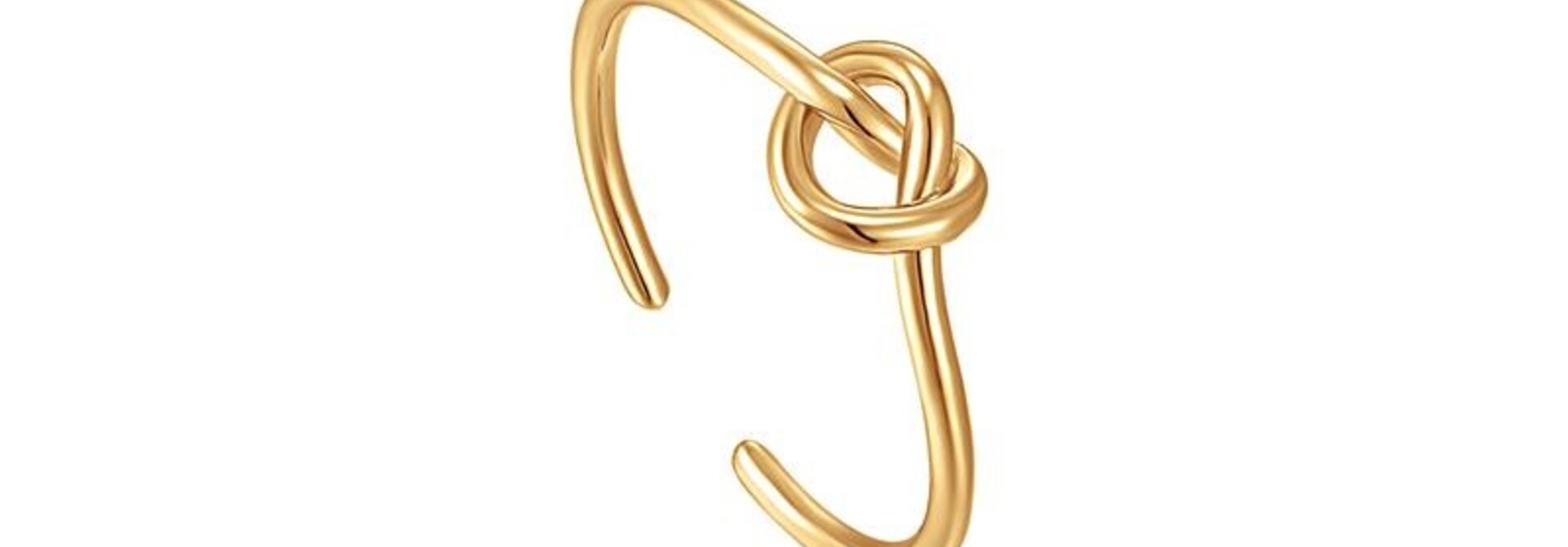 Knot Verstelbare Ring   - Gold plated