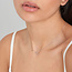 Zilveren touw ketting met hanger 45 cm