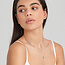 Zilveren touw ketting met hanger 45 cm
