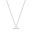 Zilveren touw ketting met hanger 45 cm