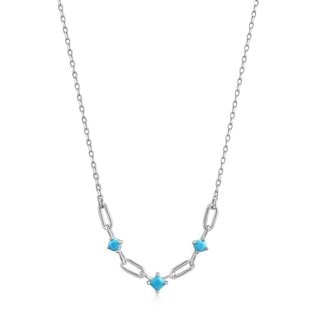 Anker ketting met hanger zilver 43 cm