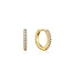 Goudvergulde oorring 12 mm