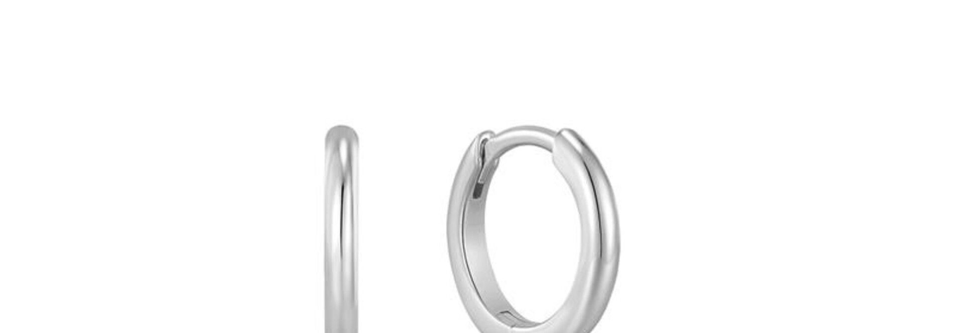 Smooth Mini Huggie Oorringen - Zilver