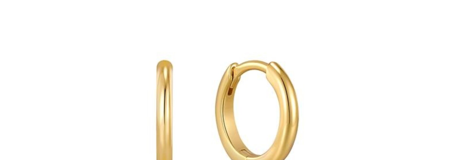 Smooth Mini Huggie Oorringen - Gold plated