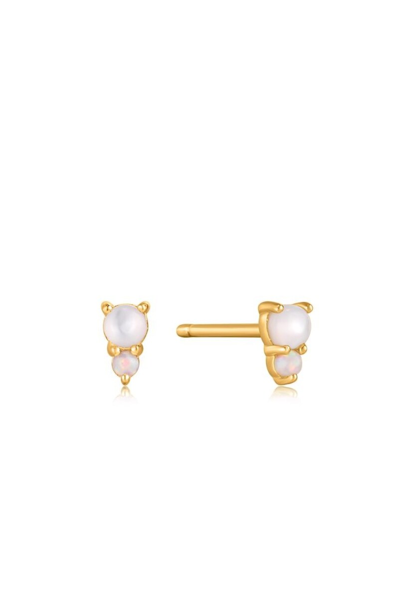 Mother of Pearl and Kyoto Opal Stud Earrings