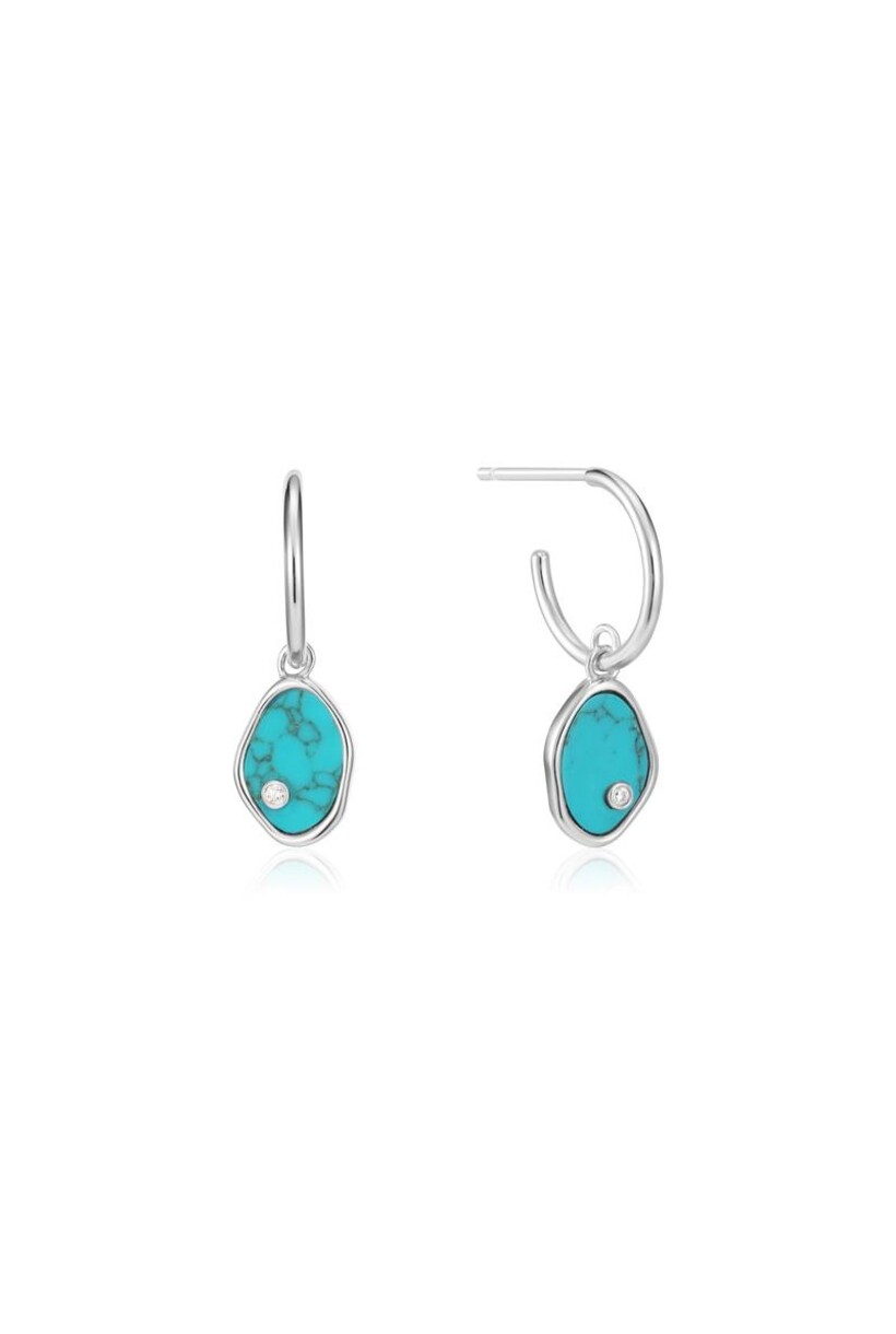 Tidal Turquoise Mini Hoop Earrings