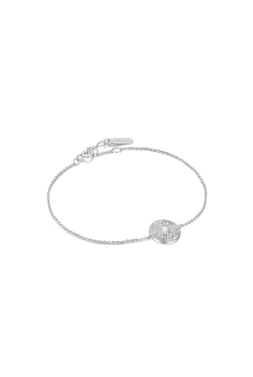 Silver Scattered Stars Kyoto Opal Disc Bracelet