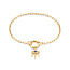 Goudvergulde anker schakelarmband 18,5 cm