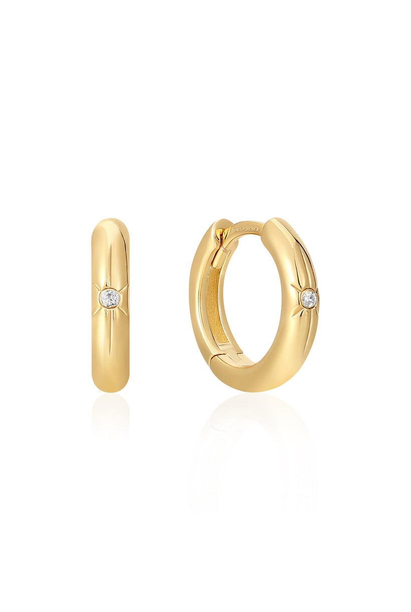 Star Huggie Hoop Oorbellen