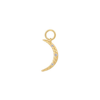Maan bedel goudverguld 1,4 cm