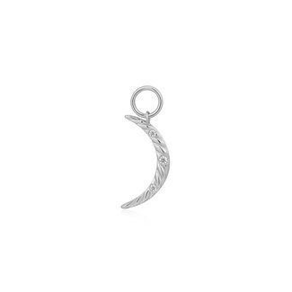 Maan bedel zilver 1,4 cm