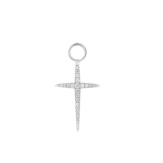 Kruisvormige bedel zilver 1,9 cm
