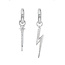 Zilveren bedel met zirkonia steentjes 2,1 cm