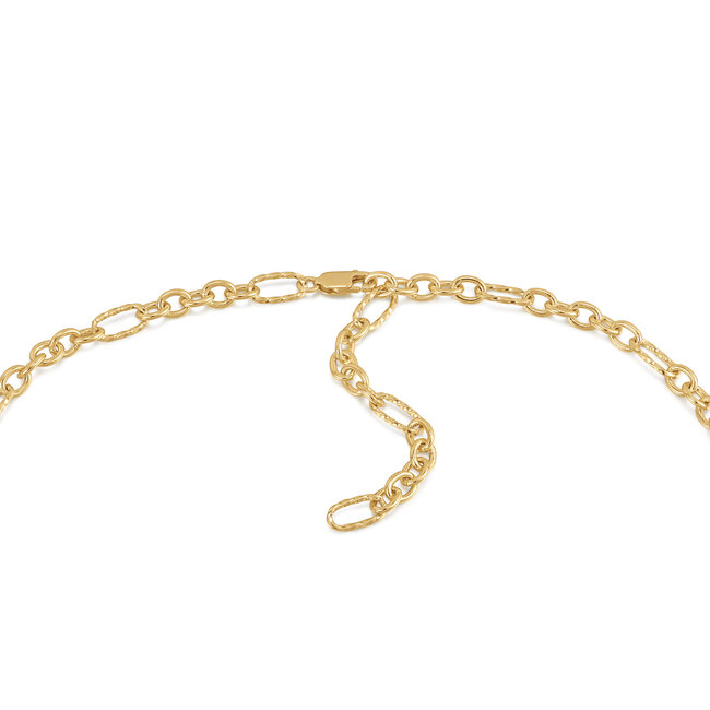 Goudvergulde gedraaide schakelketting