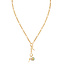 Goudvergulde gedraaide schakelketting