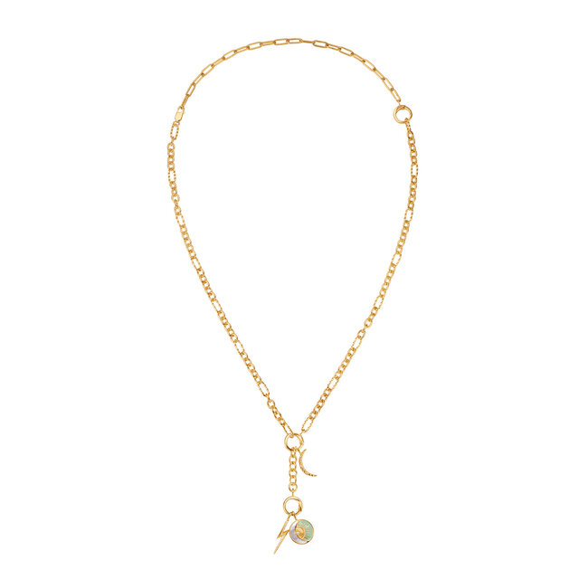 Goudvergulde gedraaide schakelketting