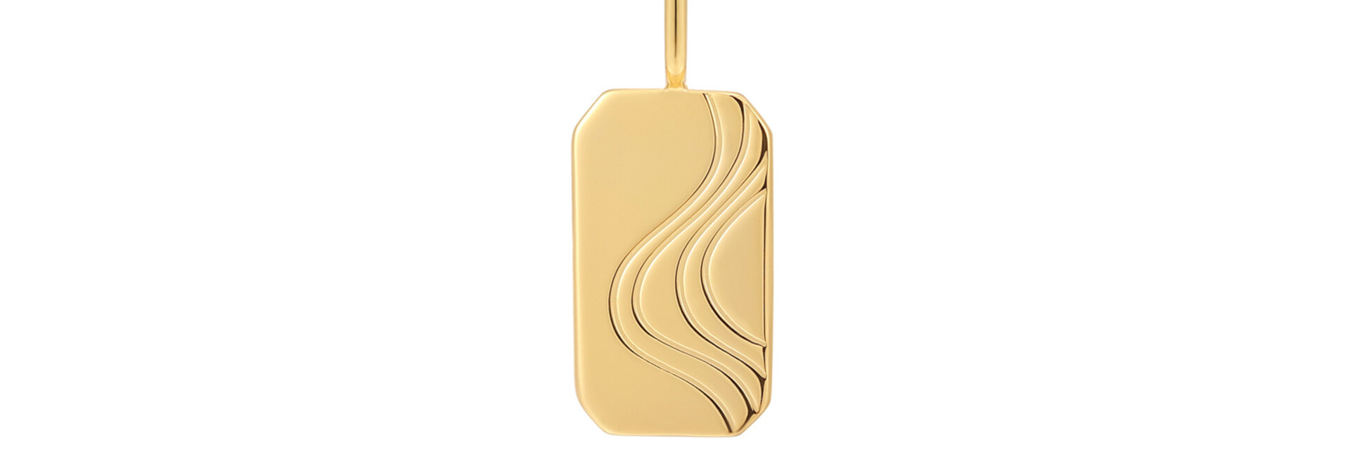 Wave Tag Bedel - Gold plated