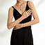Goudvergulde bedel met zirkonia steentjes 1,5 cm