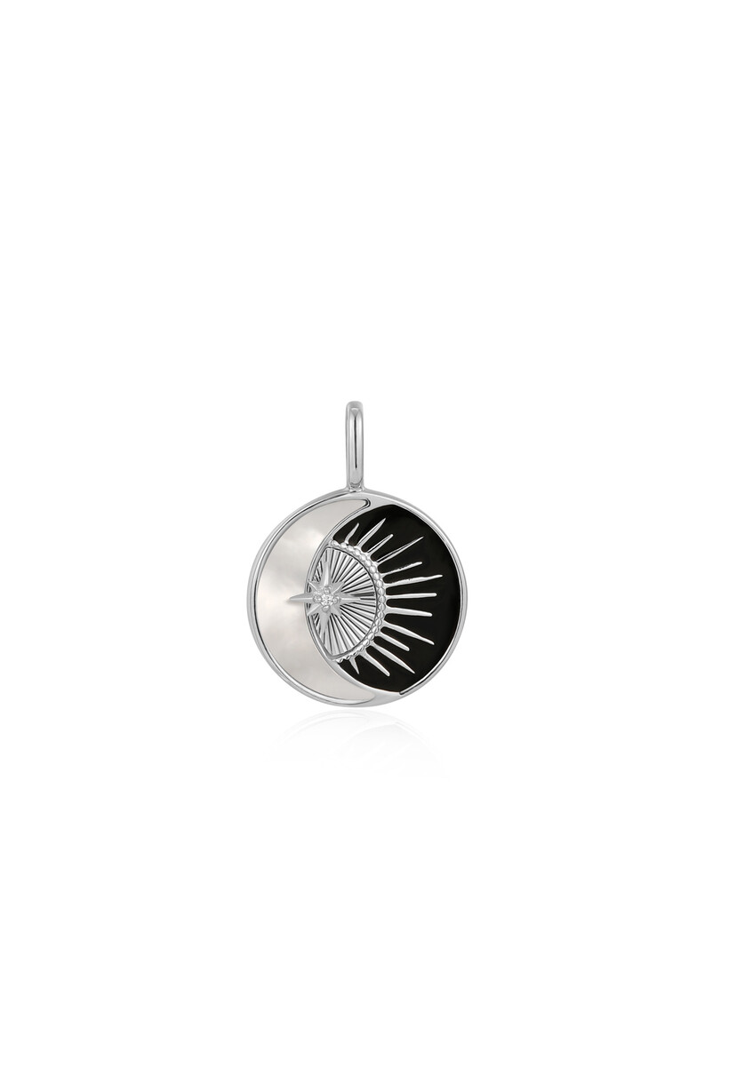 Maan bedel zilver 1,5 cm