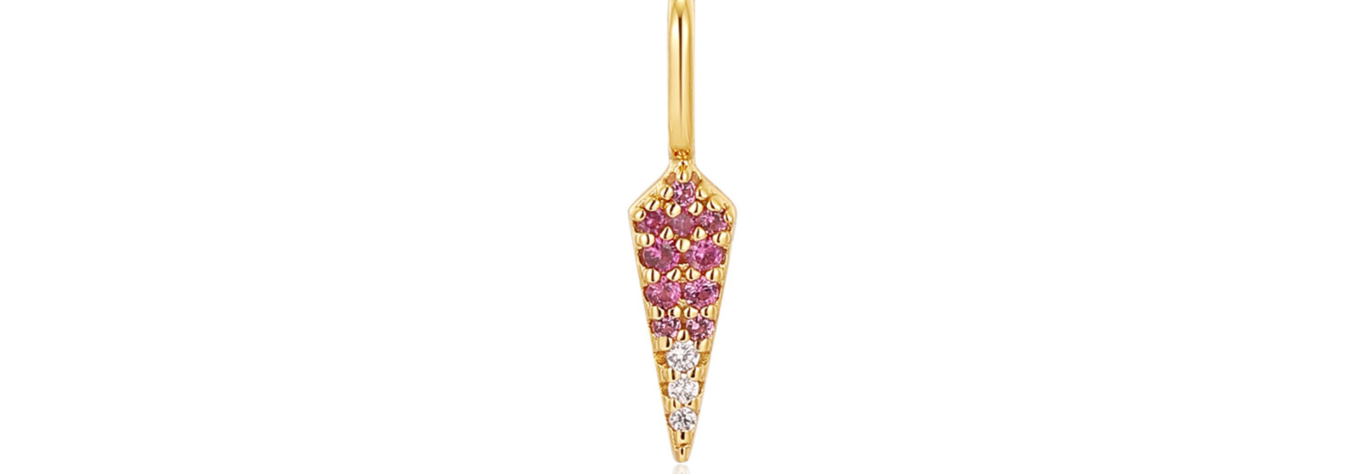 Ombre Pink Bedel - Gold plated