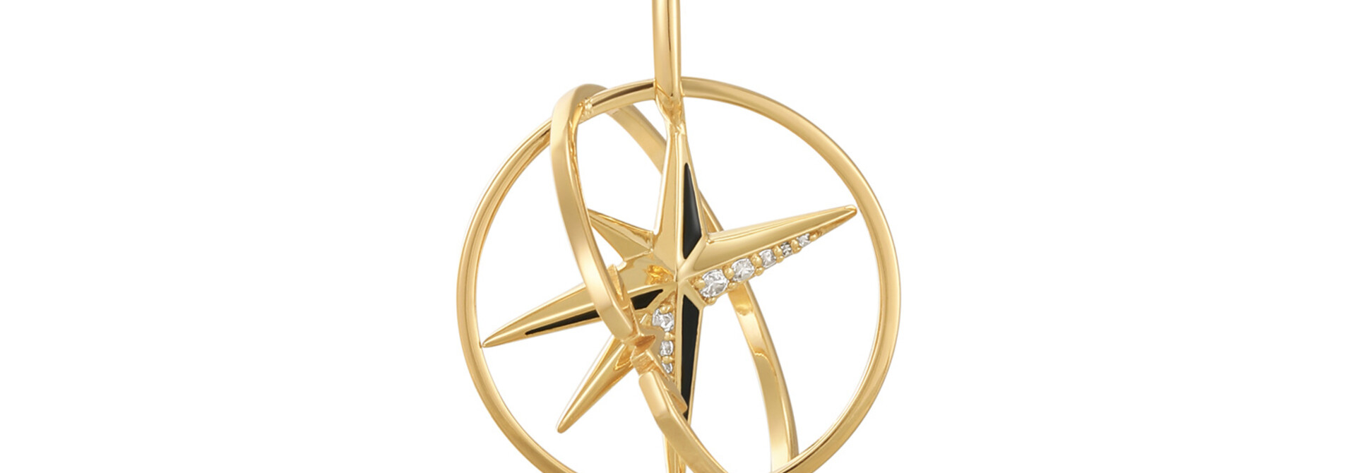 Star Circle Bedel - Gold plated