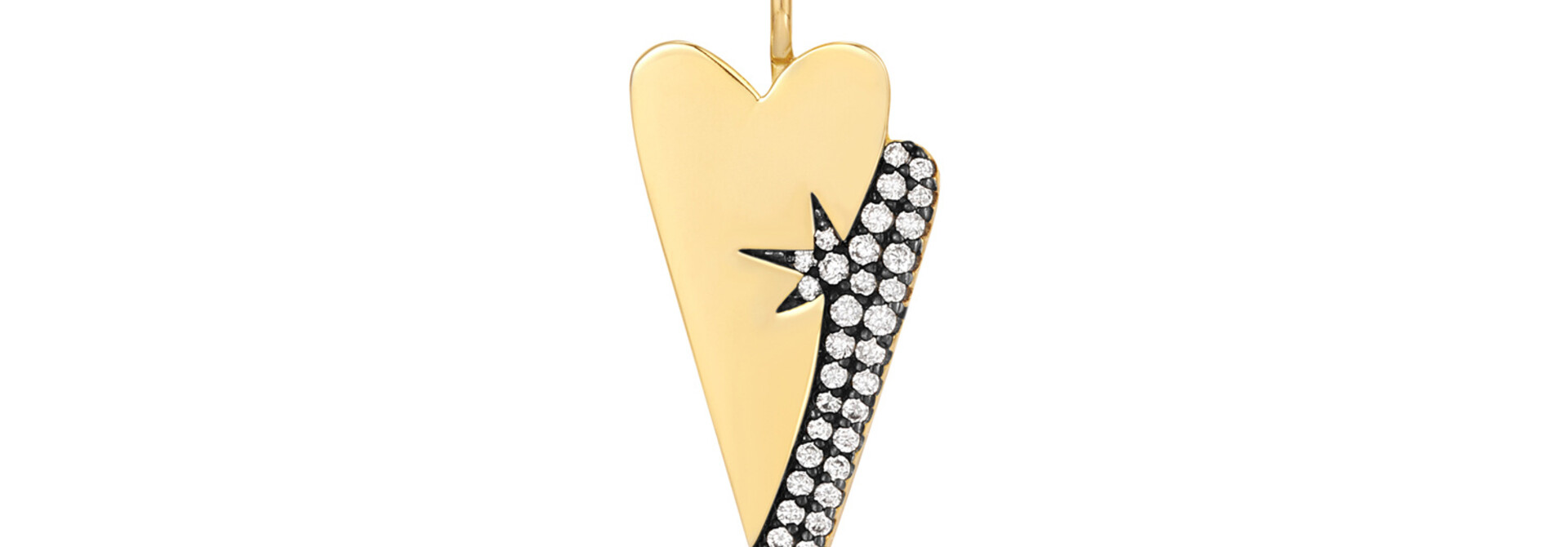 Gold Double Heart Bedel - Bicolor