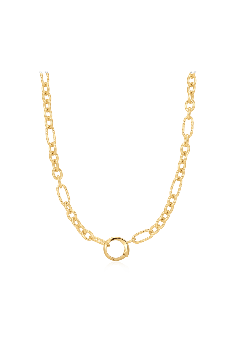 Gedraaide schakelketting goudverguld