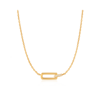 Interlock schakelketting goudverguld 48 cm