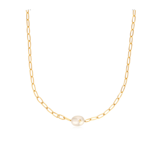 verstelbare schakelketting goudverguld 45 cm